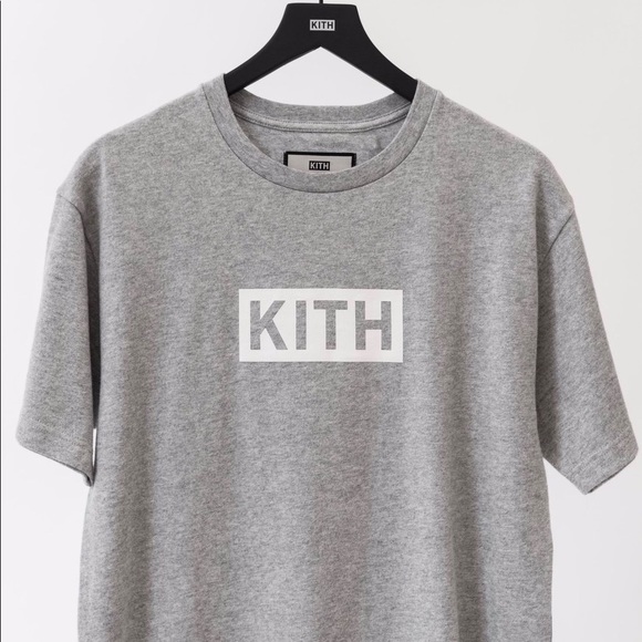 Kith Grey Box Logo T-Shirt - Picture 1 of 4